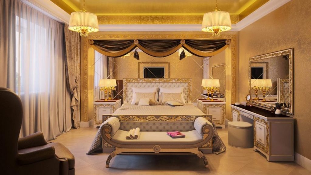 Стилі інтер'єру спальної кімнати у стилі ампір | БМК Атлант